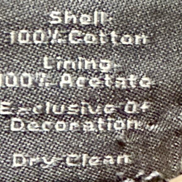 Ann Taylor Three Button 3/4 Sleeve Brown Ivory Damask Crop Swing Jacket Size 8 - Picture 11 of 12